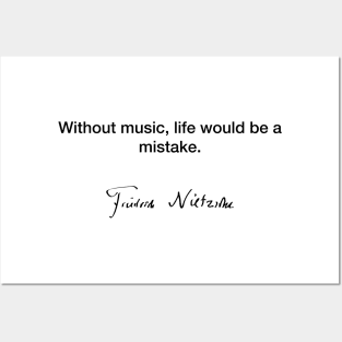 Without music life - Friedrich Nietzsche Posters and Art